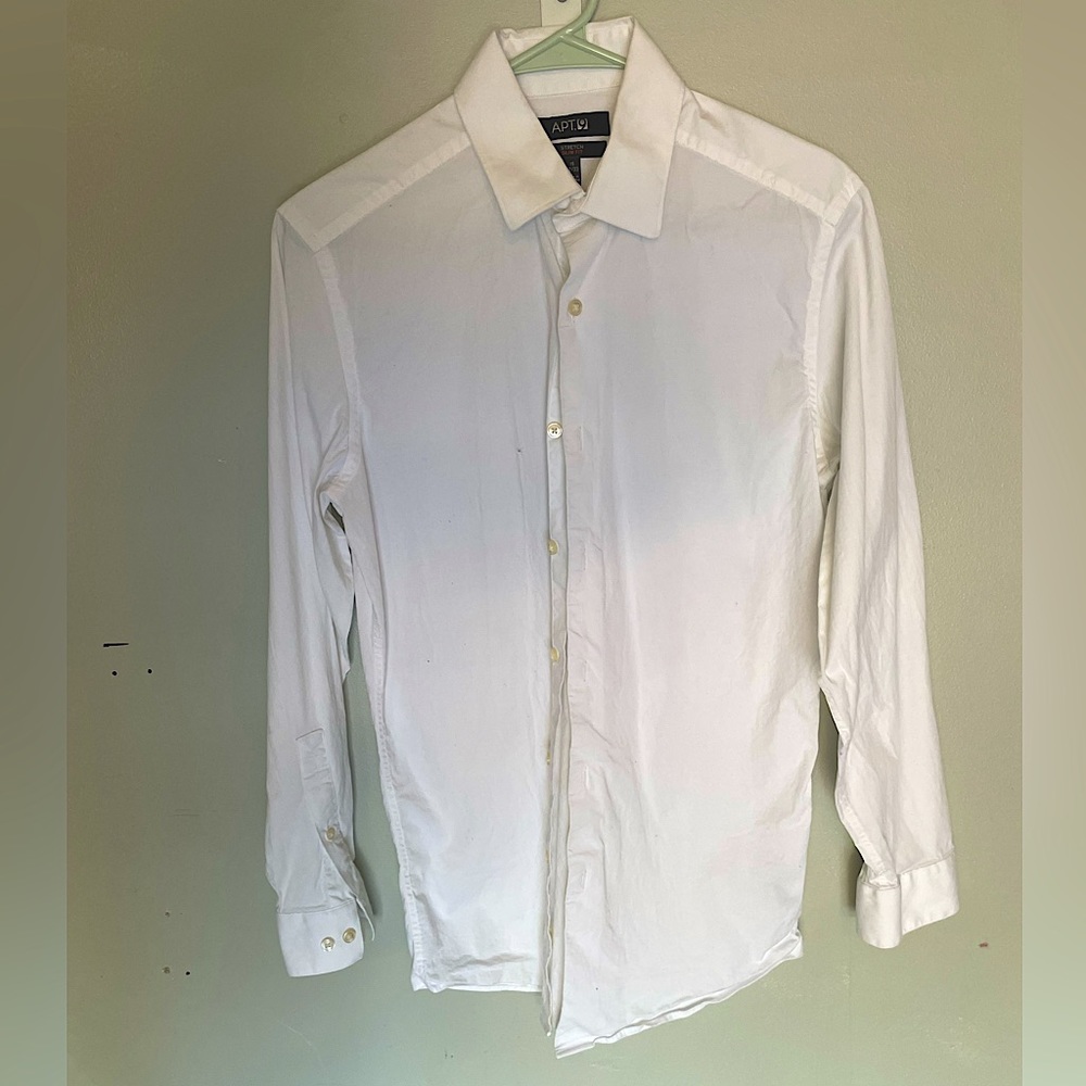 Apt9 White LS Mens Dress Shirt